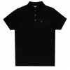 MENS KNITS VEDRA POLO T-SHIRT-BLACK Tops