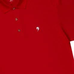 MENS KNITS Tops VEDRA POLO T-SHIRT-RED