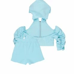 WOMENS SHORT SETS VELORA SHORT SET-TURQUOISE