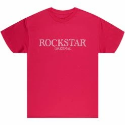 MENS TEES Tops VICARIO GRAPHIC T-SHIRT-NEON PINK