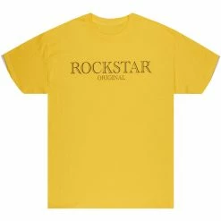 MENS TEES Tops VICARIO GRAPHIC T-SHIRT-NEON YELLOW