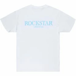 MENS TEES Tops VICARIO GRAPHIC T-SHIRT-WHITE/AQUA