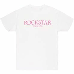 MENS TEES VICARIO GRAPHIC T-SHIRT-WHITE/PINK Tops
