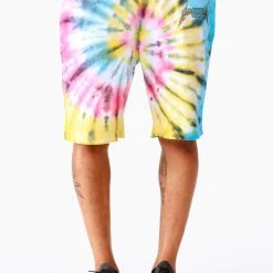 MENS SHORT SETS Track Sets VONHAM TIE DYE SHORT SET- BLK MULTI