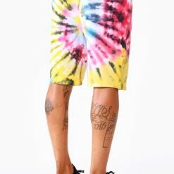 MENS SHORT SETS Track Sets VONHAM TIE DYE SHORT SET- BLK MULTI