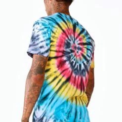 MENS SHORT SETS Track Sets VONHAM TIE DYE SHORT SET- BLK MULTI