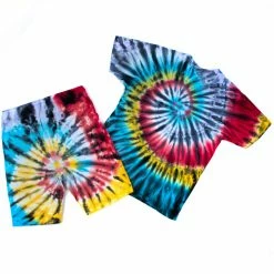 MENS SHORT SETS Track Sets VONHAM TIE DYE SHORT SET- BLK MULTI