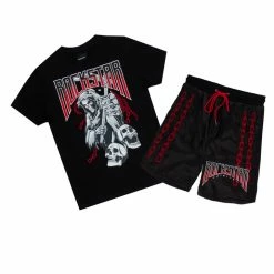 MENS SHORT SETS WAGE SHORT SET-BLACK