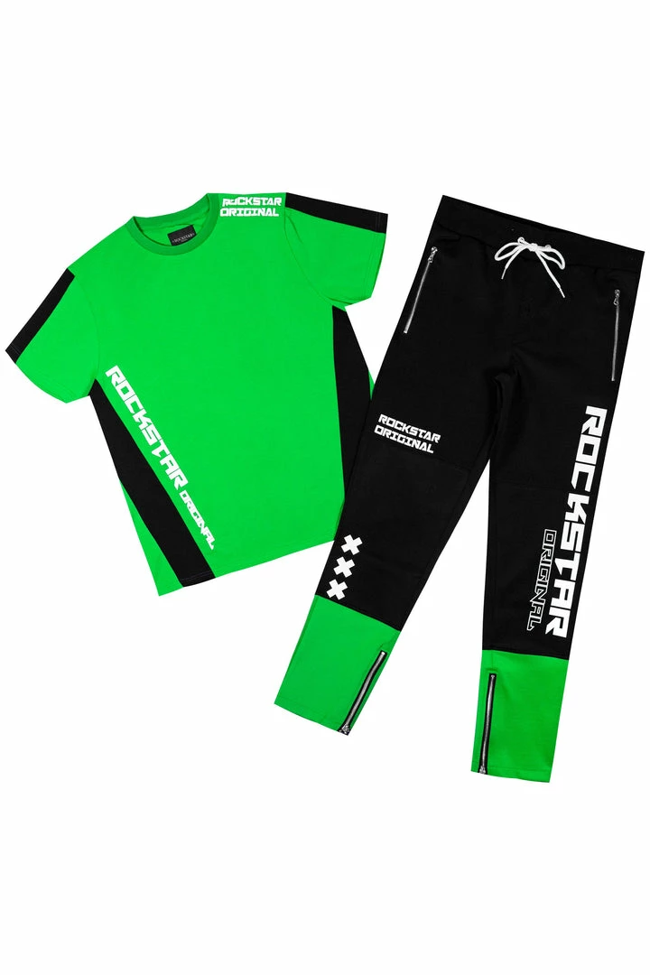 Hot Sale 🔔 BOYS TRACK SETS KIDS WADE T-SHIRT TRACK SET- GREEN New Arrivals 🥰 3 BOYS TRACK SETS KIDS WADE T-SHIRT TRACK SET- GREEN New Arrivals