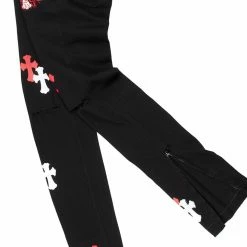 MENS JEANS Denim Jacques Red/White Flare Jean