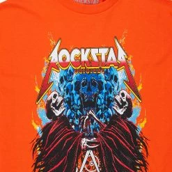 MENS TEES XENNON PRINTED T-SHIRT-ORANGE