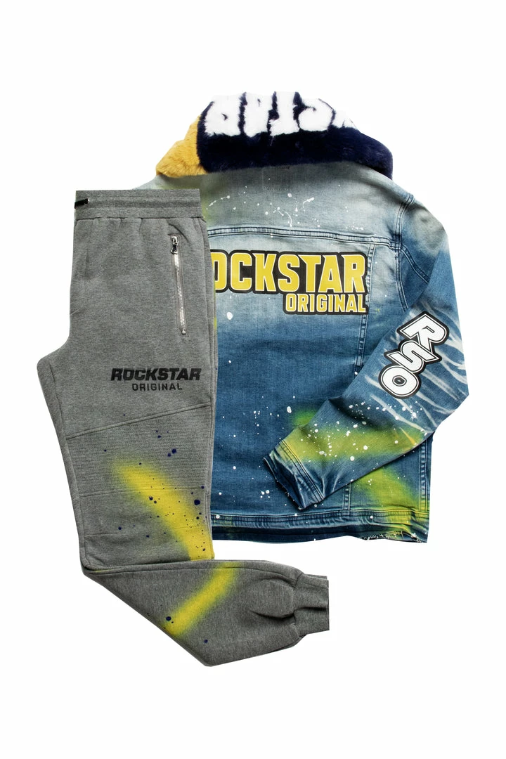 Coupon π MENS TRACK SETS CARMELO DENIM JACKET/TRACKPANT SET-NAVY/YELLOW β 7 MENS TRACK SETS CARMELO DENIM JACKET/TRACKPANT SET-NAVY/YELLOW