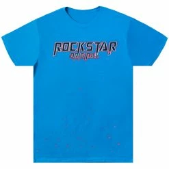 MENS TEES YERIK PRINTED T-SHIRT-BLUE Tops