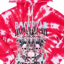 MENS HOODIES & SWEATSHIRTS Tops YORK TIE DYE HOODIE PINK
