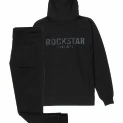 MENS TRACK SETS ZED HOODIE TRACK SET-BLACK