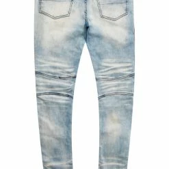 MENS JEANS Denim ZAVI TAPED JEAN-BLUE/ORANGE