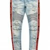 MENS JEANS Denim ZAVI TAPED JEAN-BLUE/ORANGE