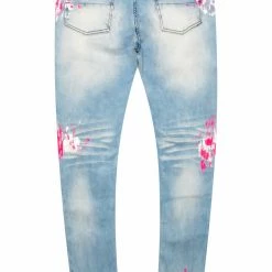 MENS JEANS ZAYDEN 5 POCKET JEAN PAINTER JEAN-PINK Denim