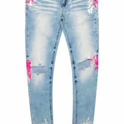 MENS MISC CLAYDON T-SHIRT & ZAYDEN PAINTER JEANS BUNDLE