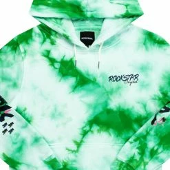 MENS HOODIES & SWEATSHIRTS Tops ZAYDEN TIE DYE HOODIE- GREEN