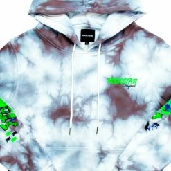 MENS HOODIES & SWEATSHIRTS ZAYDEN TIE DYE HOODIE- GREY Tops