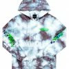 MENS HOODIES & SWEATSHIRTS ZAYDEN TIE DYE HOODIE- GREY Tops