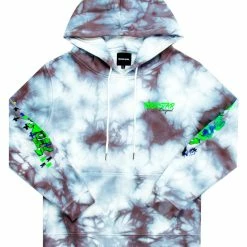 MENS HOODIES & SWEATSHIRTS ZAYDEN TIE DYE HOODIE- GREY Tops