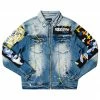 MENS DENIM JACKETS ZAYDEN PATCH DENIM JACKET- DARK WASH