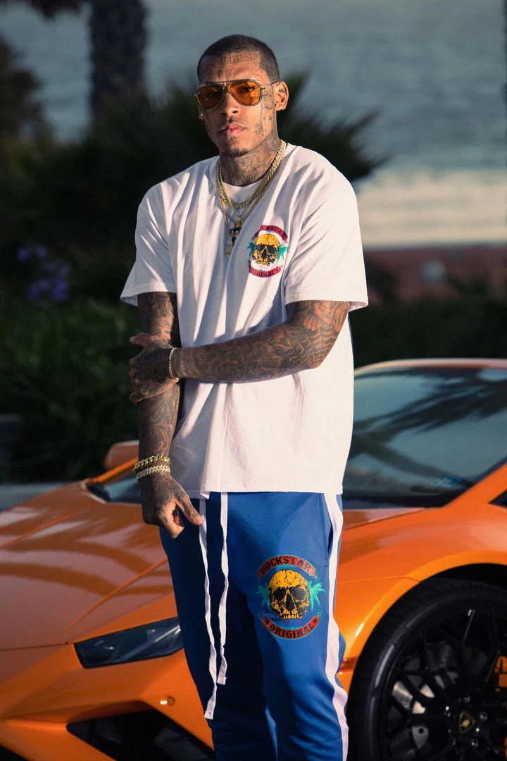 Flash Sale 👏 MENS TRACK SETS DEX T-SHIRT/TRACKPANT SET-WHITE 🎉 1 MENS TRACK SETS DEX T-SHIRT/TRACKPANT SET-WHITE