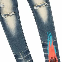 MENS JEANS DONAL PRINTED JEAN-BLUE