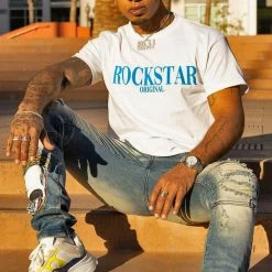 MENS TEES Tops OCTAVIO PRINTED T-SHIRT- WHITE