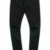 MENS JEANS OSCAR 5 POCKET JEAN / KNEE SLIT-BLACK
