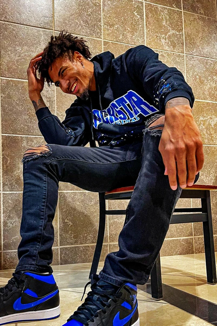 Flash Sale ✨ MENS HOODIES & SWEATSHIRTS POLLOCK HOODIE-BLACK ✔️ 1 MENS HOODIES & SWEATSHIRTS POLLOCK HOODIE-BLACK