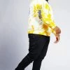 MENS HOODIES & SWEATSHIRTS ZAYDEN TIE DYE HOODIE- YELLOW Tops